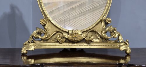 SUPERB GILT DRESSING TABLE MIRROR - ADDITIONAL PHOTO 2