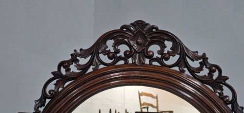 SUPERB FRENCH MAHOGANY CHEVAL MIRROR - ADDITIONAL PHOTO 8
