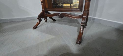 SUPERB FRENCH MAHOGANY CHEVAL MIRROR - ADDITIONAL PHOTO 11