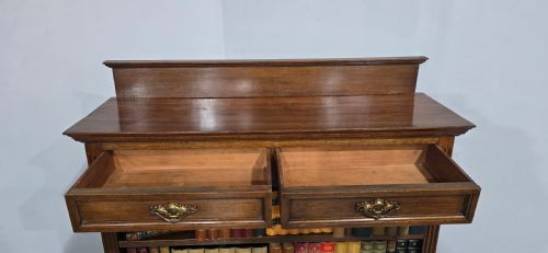 TOP QUALITY OAK OPEN ADJUSTABLE LIBRARY BOOKCASE - ADDITIONAL PHOTO 9
