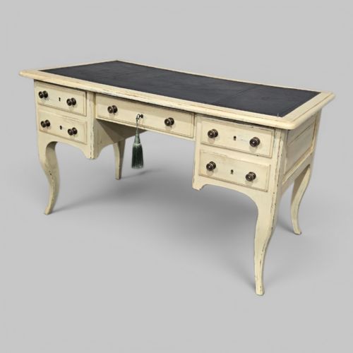 FRENCH PAINTED KNEEHOLE DESK
