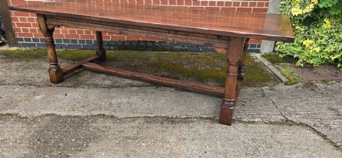 OUTSTANDING OAK REFRECTORY KITCHEN FARMHOUSE DINING TABLE - ADDITIONAL PHOTO 5