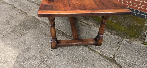 OUTSTANDING OAK REFRECTORY KITCHEN FARMHOUSE DINING TABLE - ADDITIONAL PHOTO 12