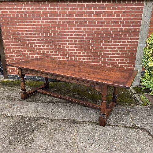 OUTSTANDING OAK REFRECTORY KITCHEN FARMHOUSE DINING TABLE - ADDITIONAL PHOTO 1