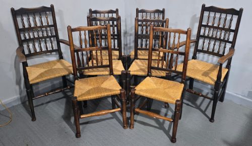 HARLEQUIN SET OF EIGHT KITCHEN DINING CHAIRS - ADDITIONAL PHOTO 2