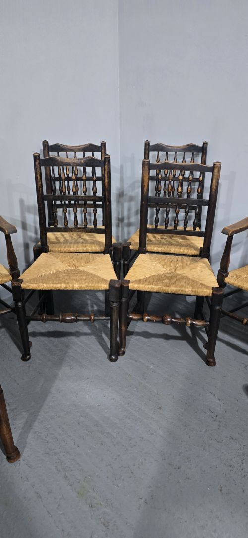 HARLEQUIN SET OF EIGHT KITCHEN DINING CHAIRS - ADDITIONAL PHOTO 6