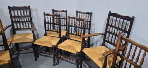 HARLEQUIN SET OF EIGHT KITCHEN DINING CHAIRS - ADDITIONAL PHOTO 10