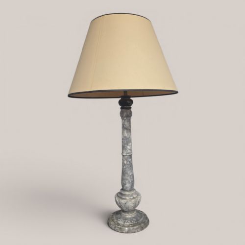 LARGE FRENCH MARBLE LAMP