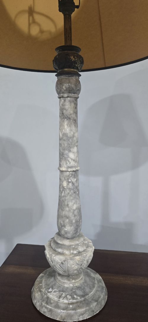LARGE FRENCH MARBLE LAMP - ADDITIONAL PHOTO 1