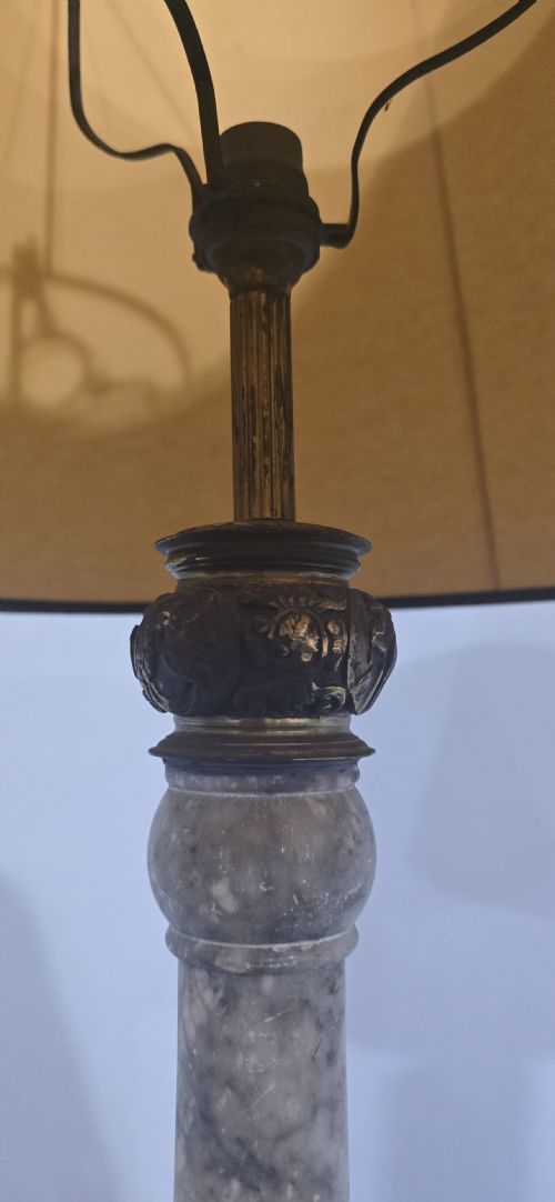 LARGE FRENCH MARBLE LAMP - ADDITIONAL PHOTO 3
