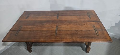 SUPER OAK KITCHEN REFRECTORY FARMHOUSE DINING TABLE - ADDITIONAL PHOTO 5