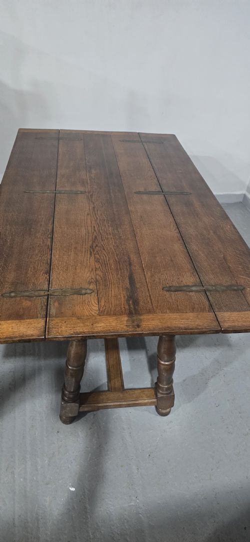 SUPER OAK KITCHEN REFRECTORY FARMHOUSE DINING TABLE - ADDITIONAL PHOTO 7