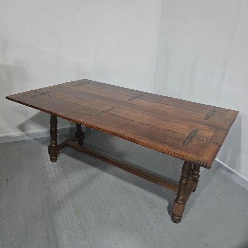 SUPER OAK KITCHEN REFRECTORY FARMHOUSE DINING TABLE - ADDITIONAL PHOTO 2