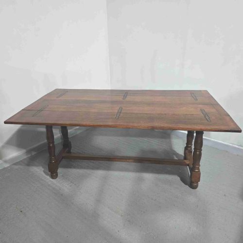 SUPER OAK KITCHEN REFRECTORY FARMHOUSE DINING TABLE - ADDITIONAL PHOTO 3