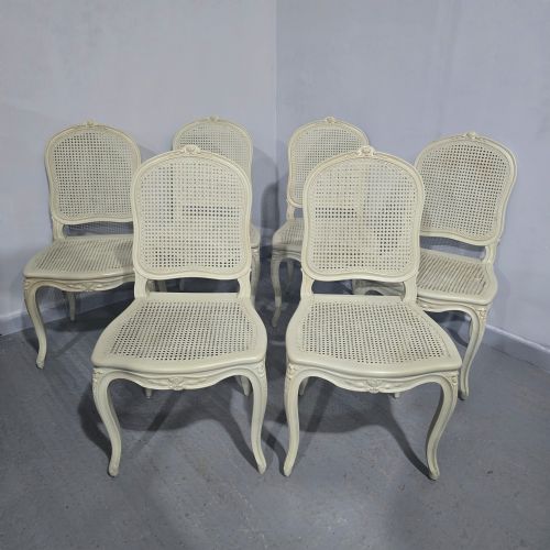 SET SIX FRENCH BERGERE DINING CHAIRS - ADDITIONAL PHOTO 1