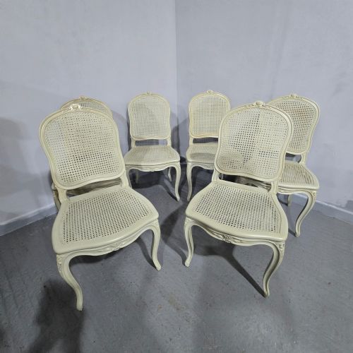 SET SIX FRENCH BERGERE DINING CHAIRS - ADDITIONAL PHOTO 11