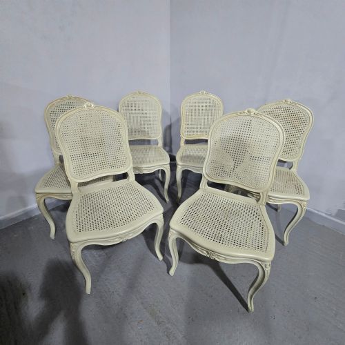 SET SIX FRENCH BERGERE DINING CHAIRS - ADDITIONAL PHOTO 12