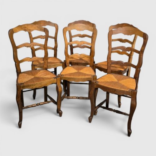 SET SIX FRENCH RUSTIC KITCHEN FARMHOUSE DINING CHAIRS