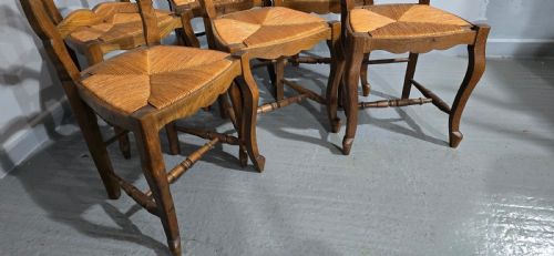 SET SIX FRENCH RUSTIC KITCHEN FARMHOUSE DINING CHAIRS - ADDITIONAL PHOTO 7