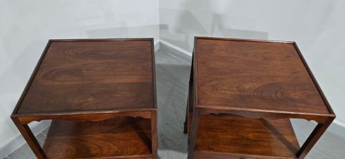 PAIR GEORGIAN MAHOGANY BEDSIDE LAMP TABLES - ADDITIONAL PHOTO 3
