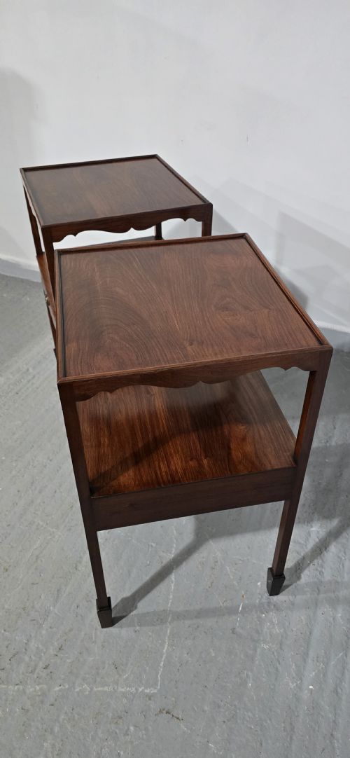 PAIR GEORGIAN MAHOGANY BEDSIDE LAMP TABLES - ADDITIONAL PHOTO 5