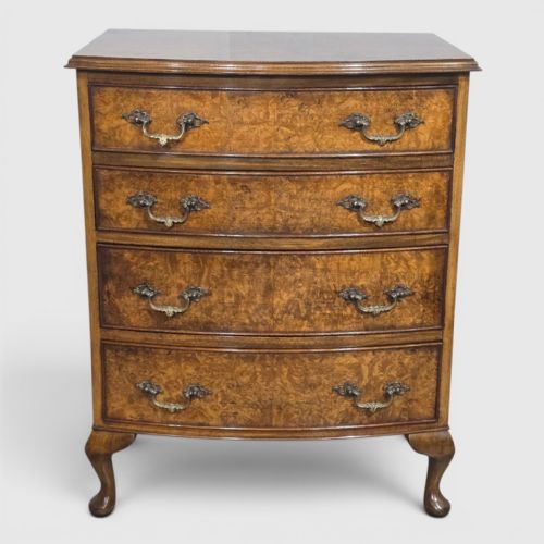 SUPER BURR WALNUT CHEST OF DRAWERS