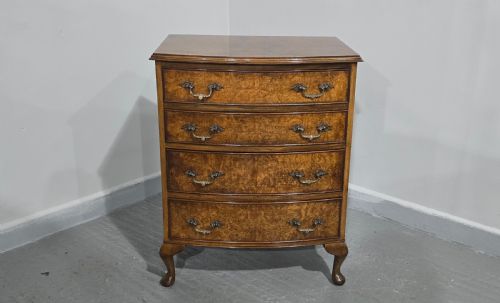 SUPER BURR WALNUT CHEST OF DRAWERS - ADDITIONAL PHOTO 2