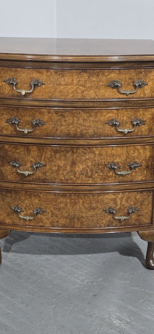 SUPER BURR WALNUT CHEST OF DRAWERS - ADDITIONAL PHOTO 4