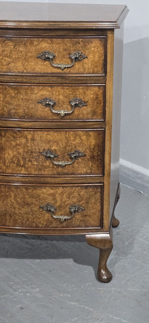 SUPER BURR WALNUT CHEST OF DRAWERS - ADDITIONAL PHOTO 5