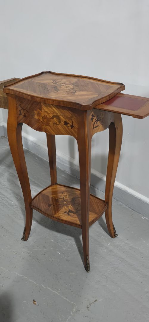 PAIR FRENCH MARQUETRY LAMP TABLES - ADDITIONAL PHOTO 6
