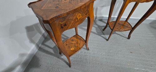 PAIR FRENCH MARQUETRY LAMP TABLES - ADDITIONAL PHOTO 7