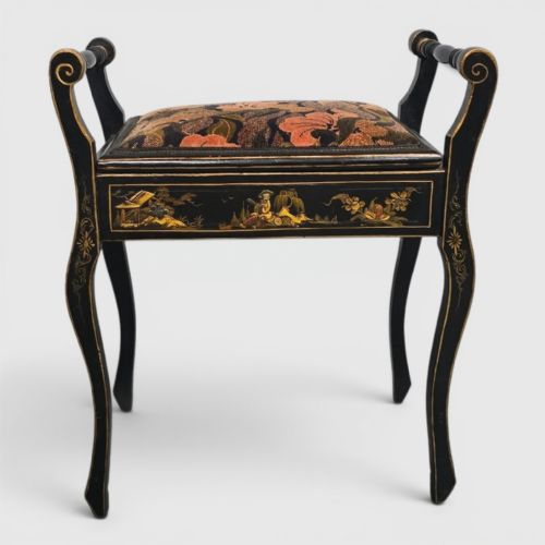 GOOD CHINOISERIE PIANO STOOL