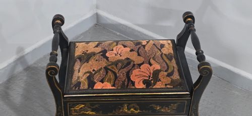 GOOD CHINOISERIE PIANO STOOL - ADDITIONAL PHOTO 4