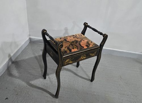GOOD CHINOISERIE PIANO STOOL - ADDITIONAL PHOTO 5