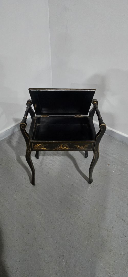 GOOD CHINOISERIE PIANO STOOL - ADDITIONAL PHOTO 6