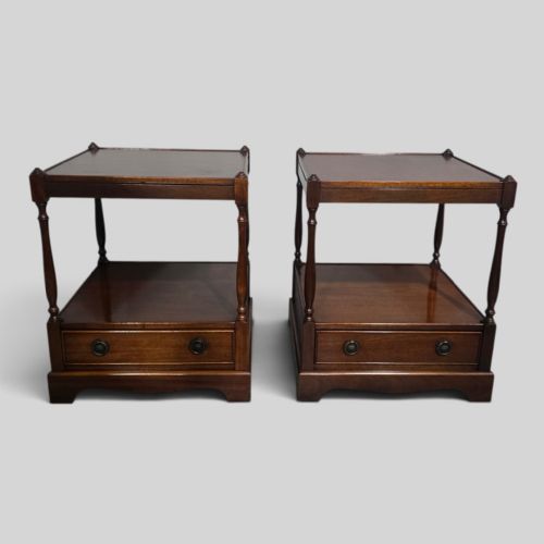 Pair Regency Mahogany Lamp Tables