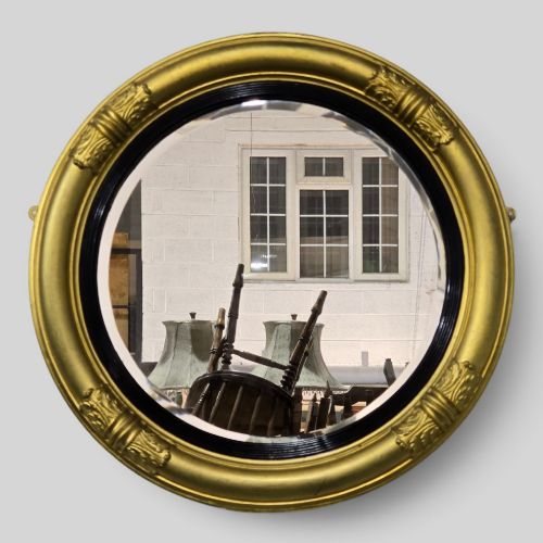 Round Gilt Regency Mirror