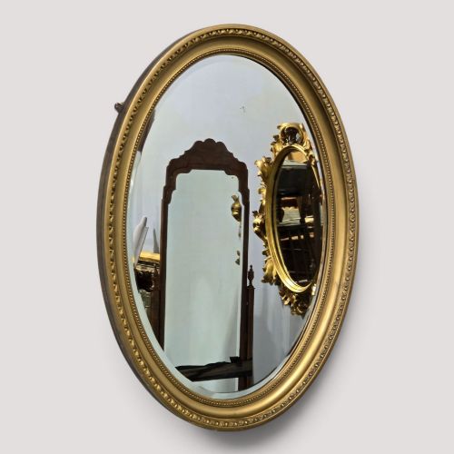 Oval English Gilt Wall Mirror