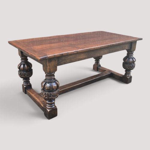 Elizabethan Oak Refrectory Farmhouse Dining Table