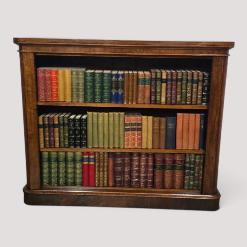 Solid Mahogany Victorian Open Adjustable Library Bookcase