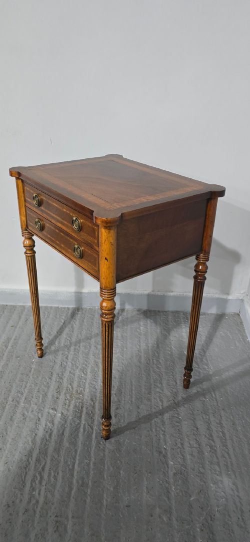 Freestanding Mahogany Inlaid Side Table View VII