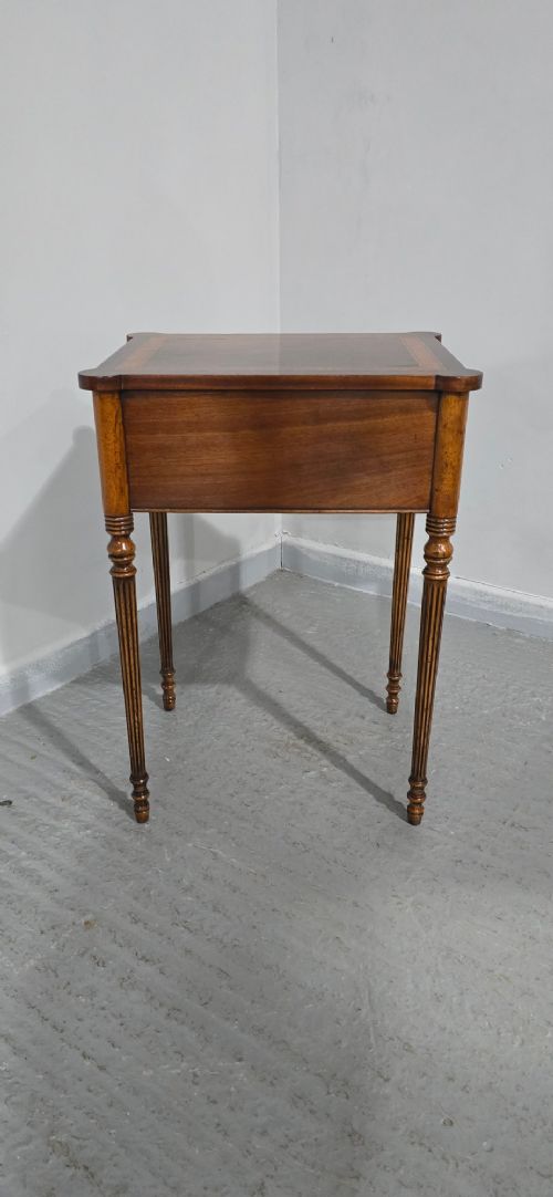 Freestanding Mahogany Inlaid Side Table View XI