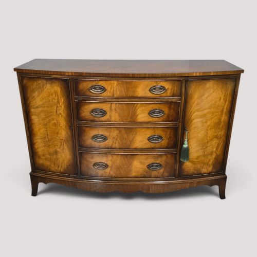 Fine Bowed Mahogany Sideboard