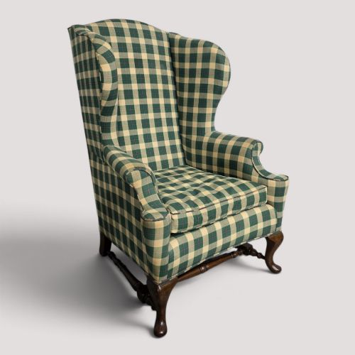Very Good Oak Framed Wing Armchair