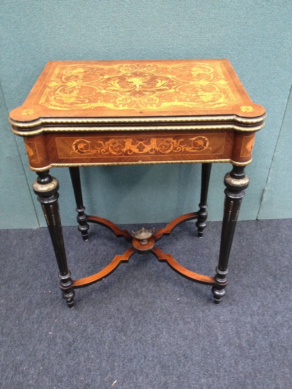 Stunning Marquetry Card Table