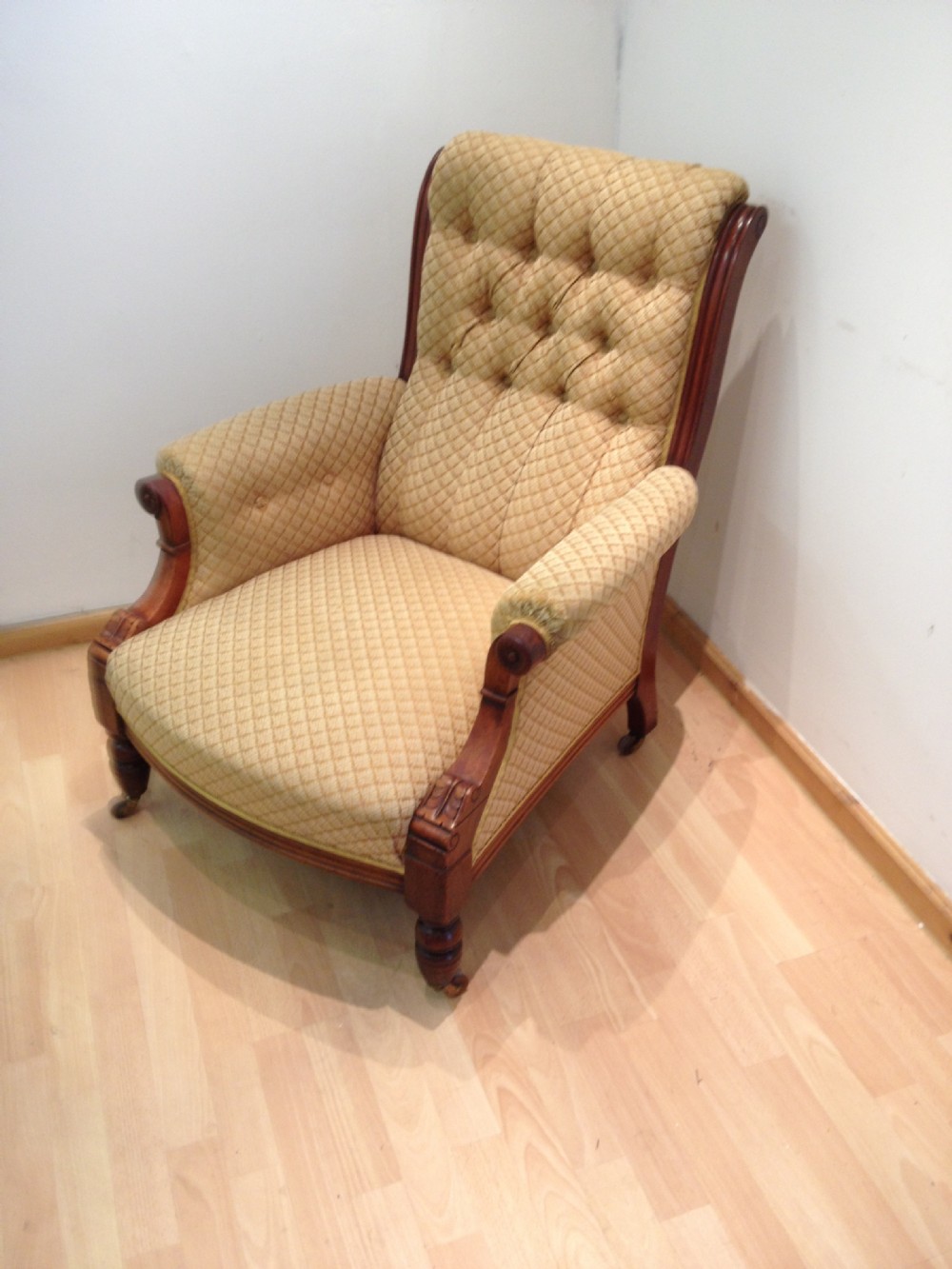 Victorian Mahogany Library Chair