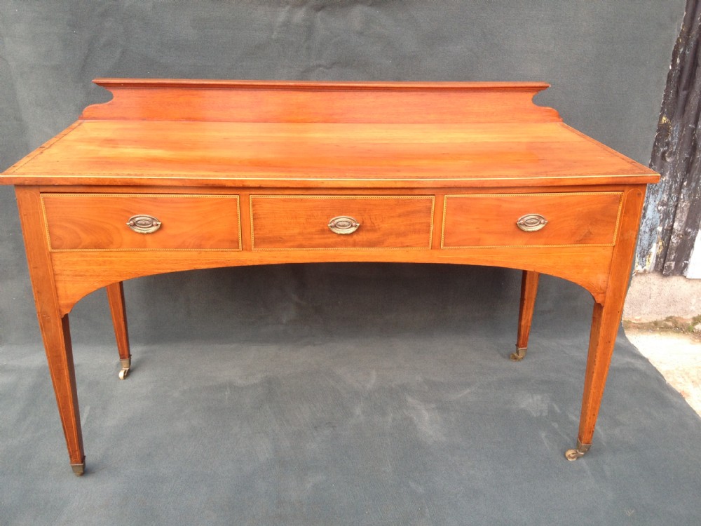 Mahogany Inlaid Side Table/Desk