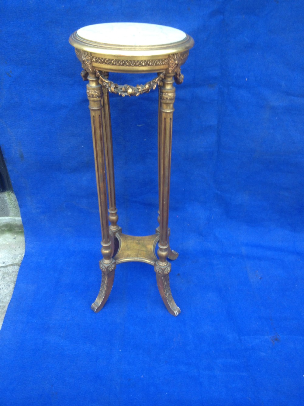 Giltwood and Marble Plant Stand