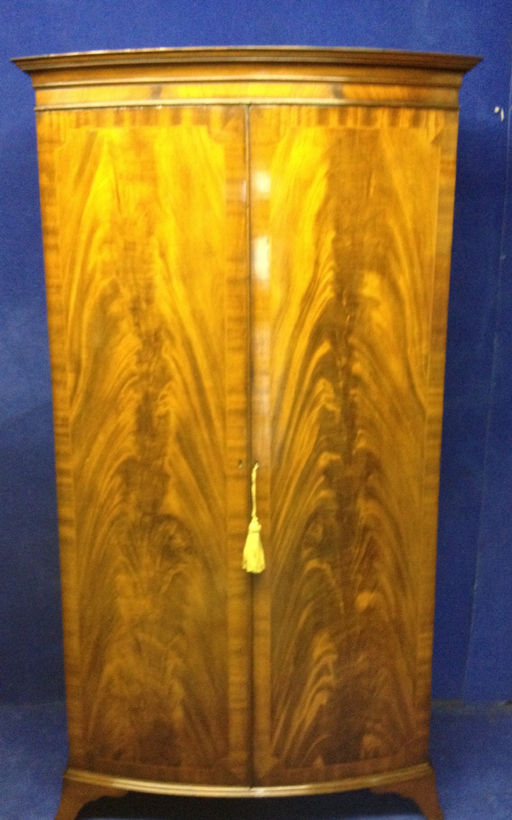 Bow Front Mahogany Wardrobe