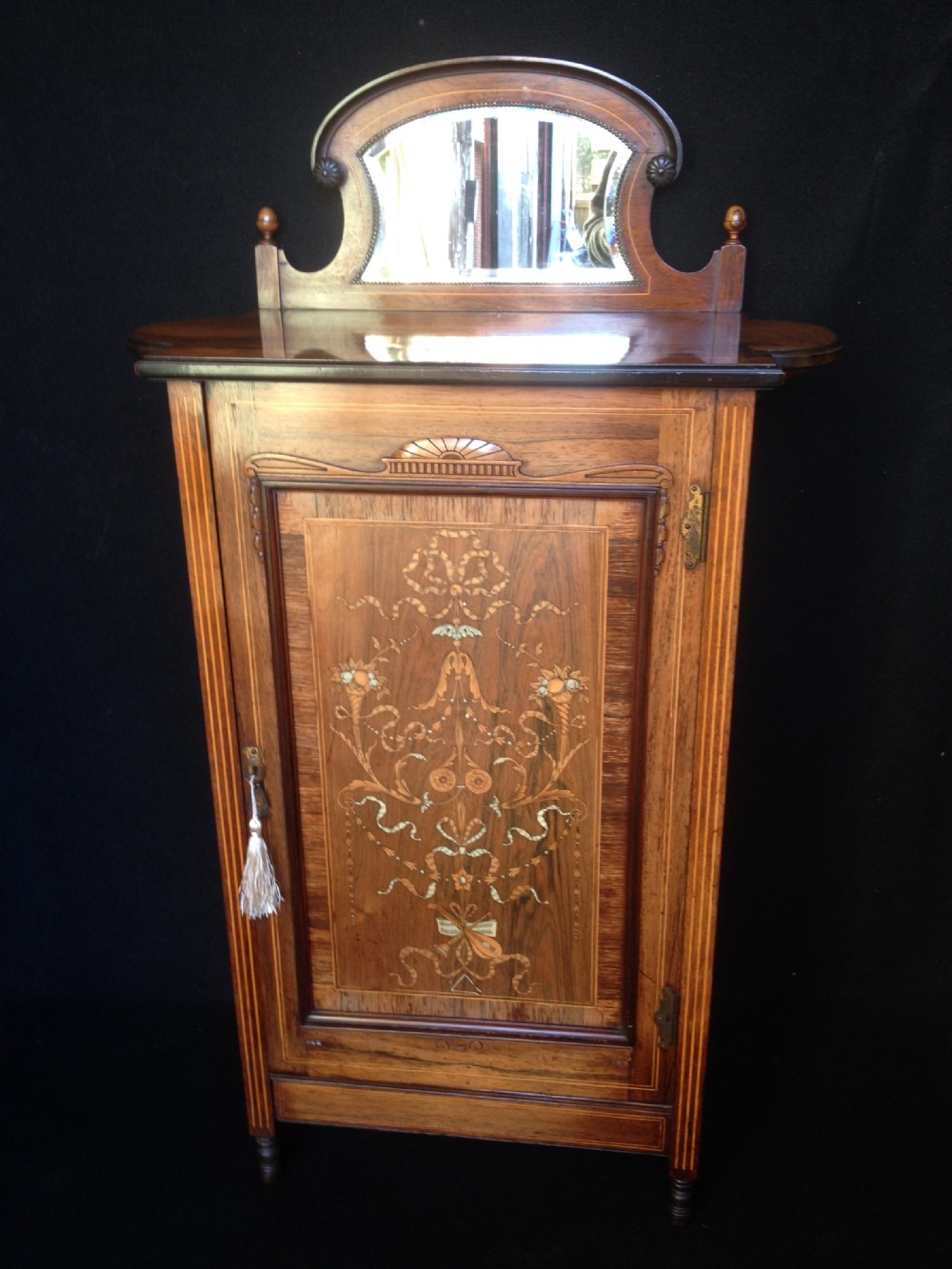 Victorian Inlaid Rosewood Cabinet